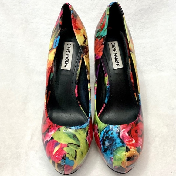 Steve Madden NALA Stiletto High Heel Patent Leather platform Pumps Sz 9.5 - Picture 3 of 16